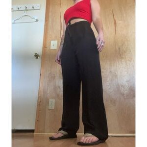 Chic Black Women's Wide-Leg Trousers